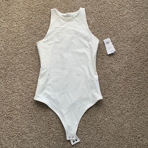 High Neck White Bodysuit